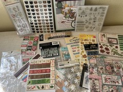 Large Lot Emphera Embellishments, Stamps, Paper More Holiday Included Stamperia