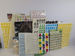 Lot of Letter & Number stickers scrapbooking, crafting, activities