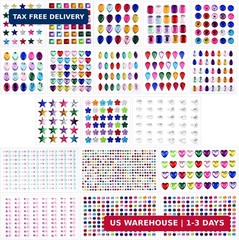 Gem Stickers, 3897Pcs Rhinestone Stickers Stick on Gems for Crafts Self Adhesive