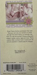 GIRL SHEER FRAME COMBO Self-Adhesive stickers(4pc)Making Memories•Flowers•Clear•