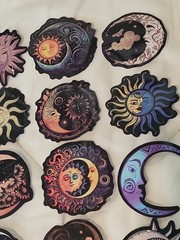 20 pc Gothic Sun & Moon Astrology Celestial Stickers Phone Hippie fairy goth cor