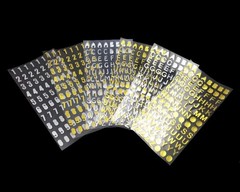 Glitter Self Adhesive Glitter Alphabet Stickers, 6 Sheets Letter and Number Stic