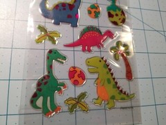 Scrapbooking Set Of 8 Dinosaur & Letter Sticker Sheets, Brand New, Free Shipping