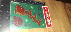 Vintage Stickers Eureka Chrome Christmas Santa Sleigh 1 Pkg,code20-1
