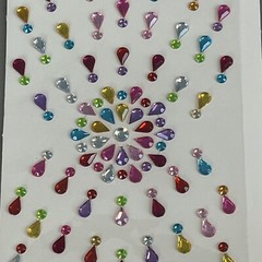 Stickers Starburst Gems Multi Color Jewels Rhinestones Bling Crafter’s Square