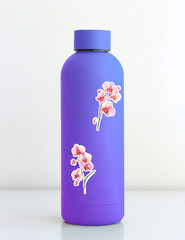 Orchid Flower Die Cut Vinyl Stickers Set Scrapbooking Laptop Waterbottle