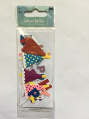 Jolees Mini Alphabet Happy Birthday Banners Party Hats Title Scrapbook Stickers