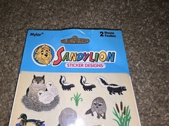 SandyLion 2001 Woodland Creatures Stickers Forest Animals . 4×6 2 Sheets New