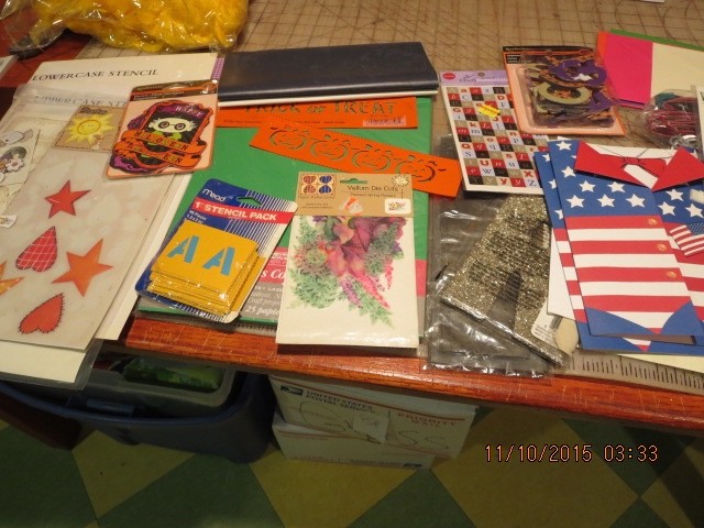 MIXED LOT OF CRAFTS-STICKERS-LETTERS-STENCILS–AND MORE–4 LBS.–#T 17A-5