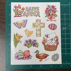 VTG American Greetings •Forget Me Not• Easter Glitter Stickers 2 Sheets AGC