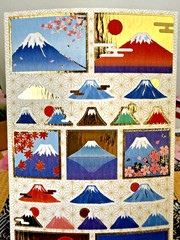 Japanese Washi Stickers Mount Fuji Red Fuji Sunrise Gold Fuji Gift Tokyo Japan