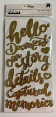 American Crafts Thickers Glitter Foam Phrase or Alpha Stickers-You Choose
