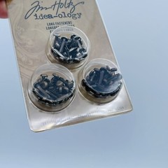 Tim Holtz Metal Long Fasteners 99 and Mini Gears 12 by Idea-ology