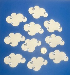 Cloud Die Cuts., 3”x 2” – 20 Pcs. Any Color