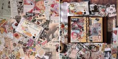 200Pcs Vintage Junk Journal Supplies, Scrapbook Supplies Scrapbooking Journaling
