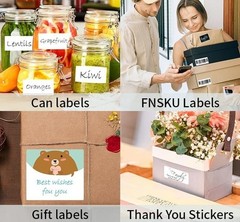 (2″ x 4″) 30 Sheets, Printable White Sticker Labels, Laser/Inkjet Printing – Mat