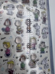 1pc-3D Crystal Puffy Snoopy Stickers Peanuts Charlie Brown (Pink Or Blue) Korea