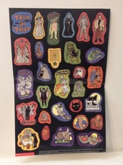 Vintage Halloween 1988 Scholastic Glow In Dark Sticker Poster Full Sheet Retro
