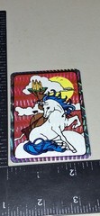 Vintage Stickers UNICORN Castle Scene Prism Vending Machine