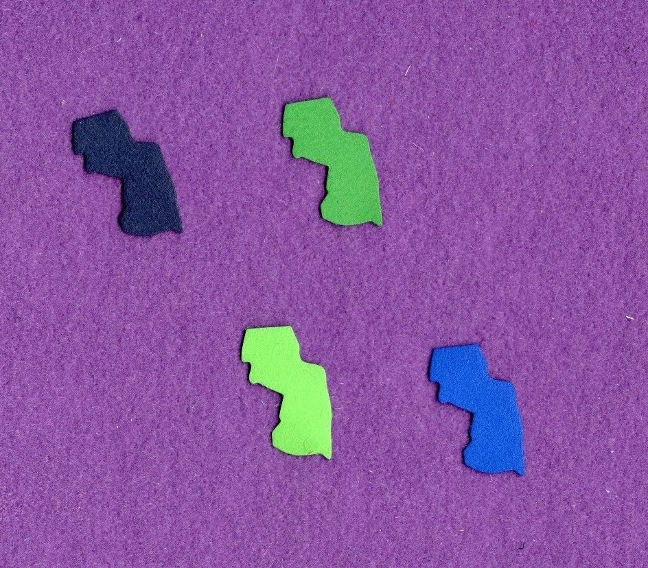 NEW JERSEY qk USA state die cuts scrapbook cards