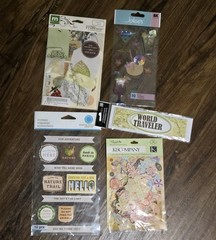 Scrapbook Sticker Set, Traveler Theme Vacation Over 100pc (5 New Packs)