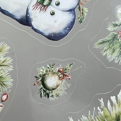 Christmas Stickers 6 Sheets Red Junk Journal Collage Planner Scrapbooking Cards