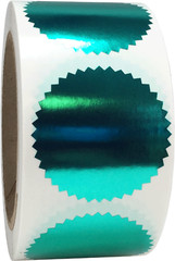 Envelope Seals Serrated Edge Color Labels | 2″ inch | 500 Pack | Pick One Color