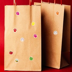 0.5 Inch Multicolor Paw Print Stickers, SelfAdhesive Reward Stickers