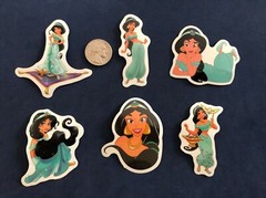 Disney Stickers – Disney Jasmine from Aladdin Lot of 6 Stickers.