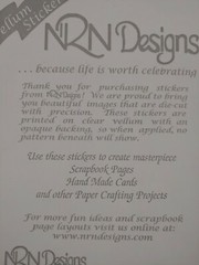 NRN Designs Tag & Shells Vellum Scrapbook Stickers Roll Of 50