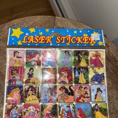 Vtg DISNEY PRINCESS Laser Stickers CINDERELLA Snow White ARIEL AURORA Belle