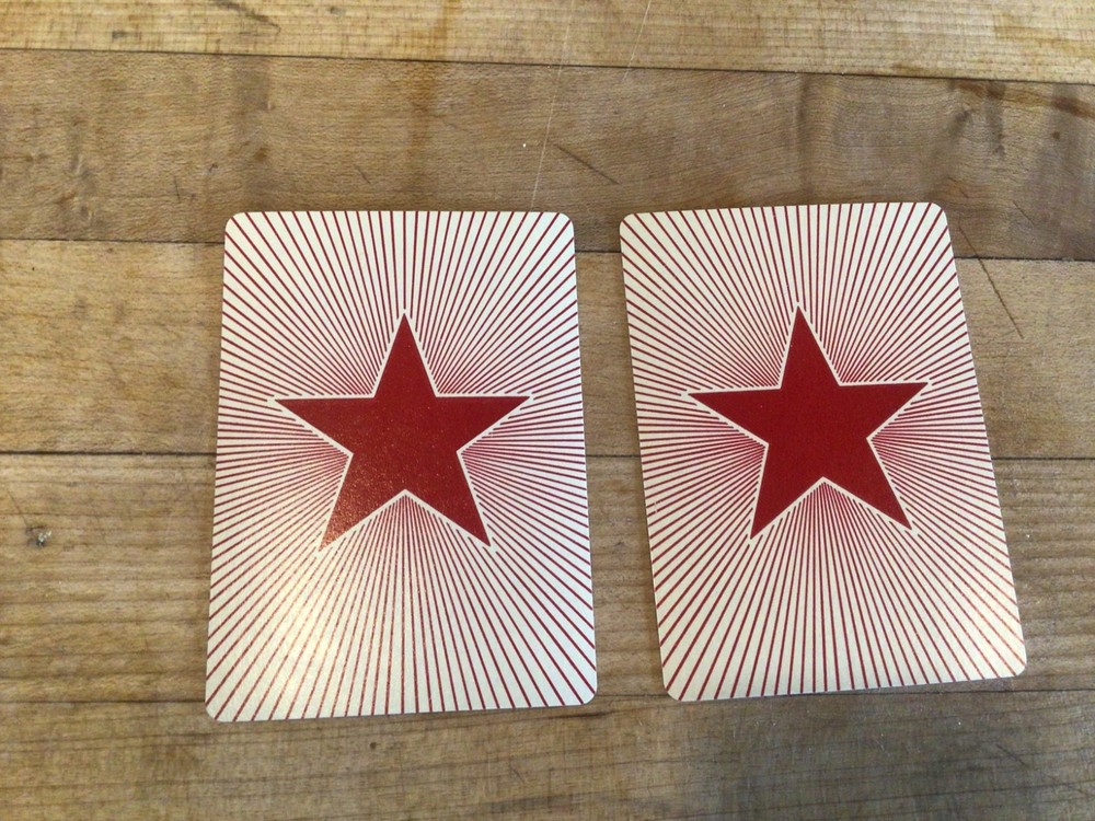 Star Playing Cards 2 Joker Swap/Junk Journal/Scrapbooking Texas Star Red
