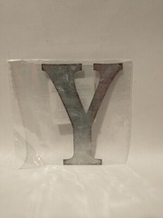 ArtMind Silver MAGNET METAL LETTER“Y” Alphabet Upper-Case Monogram 3.5″