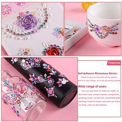 Ourart 14 Sheets Rhinestones Stickers, 14 Sheet Stickers