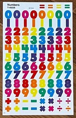 4 sheets Colorful Small ABC / 123 Alphabet Numbers Scrapbook 400 Stickers!