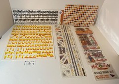 HUGE Halloween Crafting Scrapbooking Lot Paper Fabric Stickers Ribbon Die Cuts