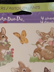 stickety-doo-da stickers Easter bunny rabbit holiday agc 4 sheets