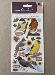Sheet Of Sticko “Top US Birds” Stickers~Includes 25 Stickers, New In Package