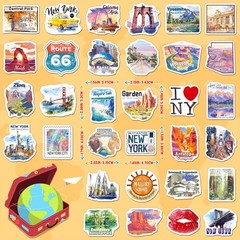 HomSeon 200PCS US State Travel Stickers for Scrapbook Journal, USA Colorful