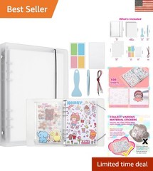 Durable A5 Sticker Book with Pockets and Tools for Creative Scrapbooking Fun