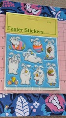 Vintage Stickers Puffy Stickers Gibson Easter Bunny Googly Eyes 1 Sheet New Pack