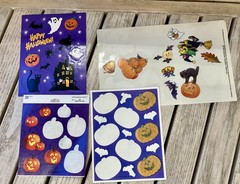 Mixed Lot Of Vintage Halloween / Fall Stickers Used & Sealed