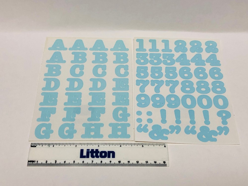 Creative Memories Stickers Baby Blue ALPHABET LETTERS NUMBERS ABC/123 – Retired