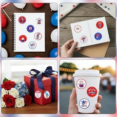 Patriotic 288-Piece Sticker Set for 4th of July – Perfect for Kids’ Crafts