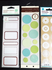 Scrapbooking Sticker Lot of 4 Packages Martha Stewart Round Dots Labels