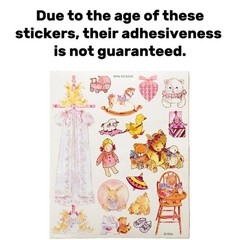 NRN Designs Stickers – Rare Vintage Cute Baby Toys Sticker Sheet – Scrapbooking