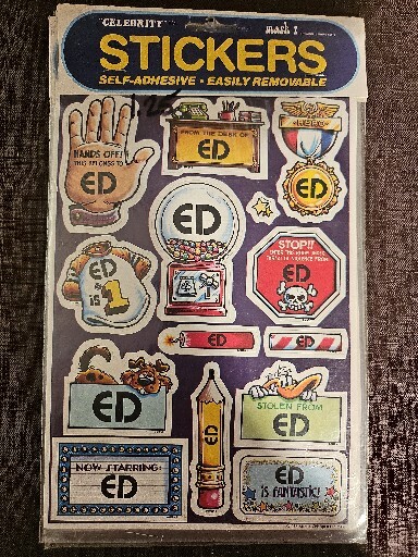 Vtg 1983 ED Celebrity Stickers Sealed Mark I Name Stickers