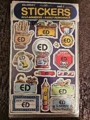 Vtg 1983 ED Celebrity Stickers Sealed Mark I Name Stickers