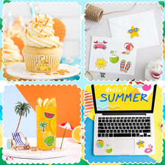Summer Beach Roll Stickers – 1000Pcs Summer Beach Stickers in 2 Rolls Waterproof
