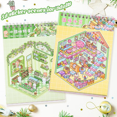 20 Sets DIY 3D Sticker Scene Collection Book DIY 3D House Stickers Make Your Own
